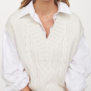 Cable Knit Sweater Vest